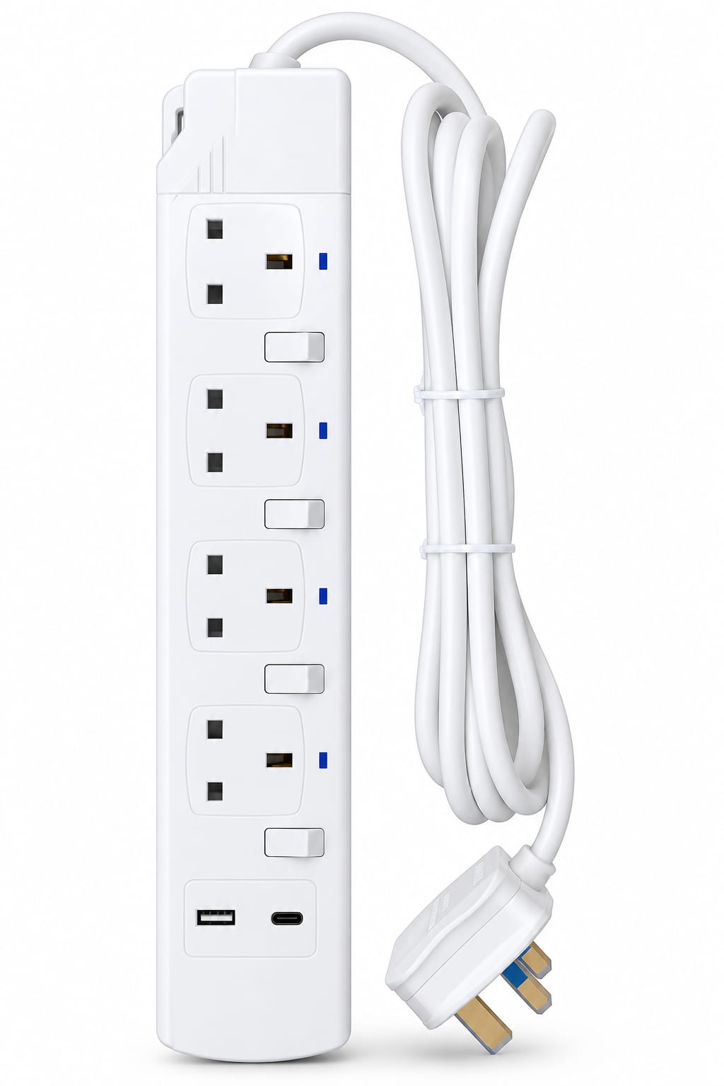 13A 4 Way Extension With USB And Type-C