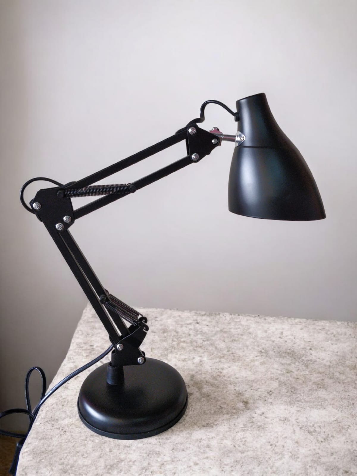 Black anglepoise desk lamp