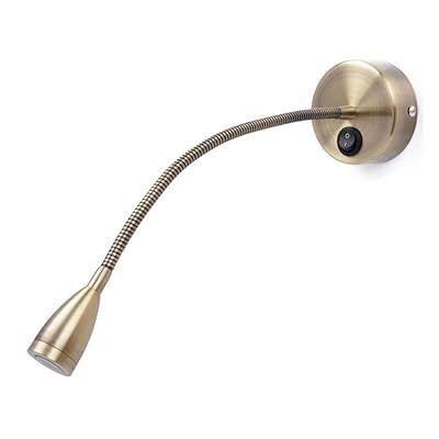 Antique Brass Gooseneck Wall Light