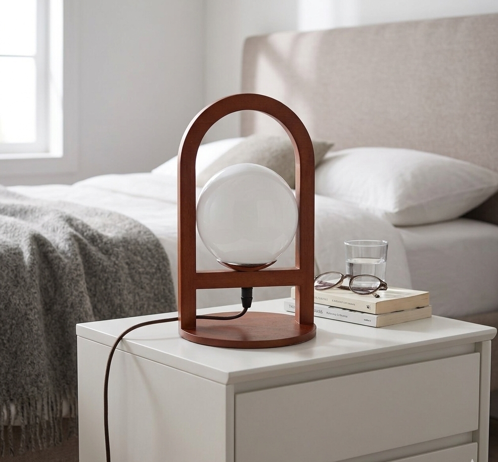 Nordic Arch Glass Table Lamp
