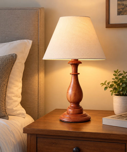Mahogany Bottle Table Lamp S